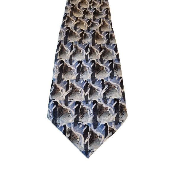 Vintage Jerry Garcia Blue Mountain Collection 100% Silk Necktie Abstract Tie - Picture 1 of 9